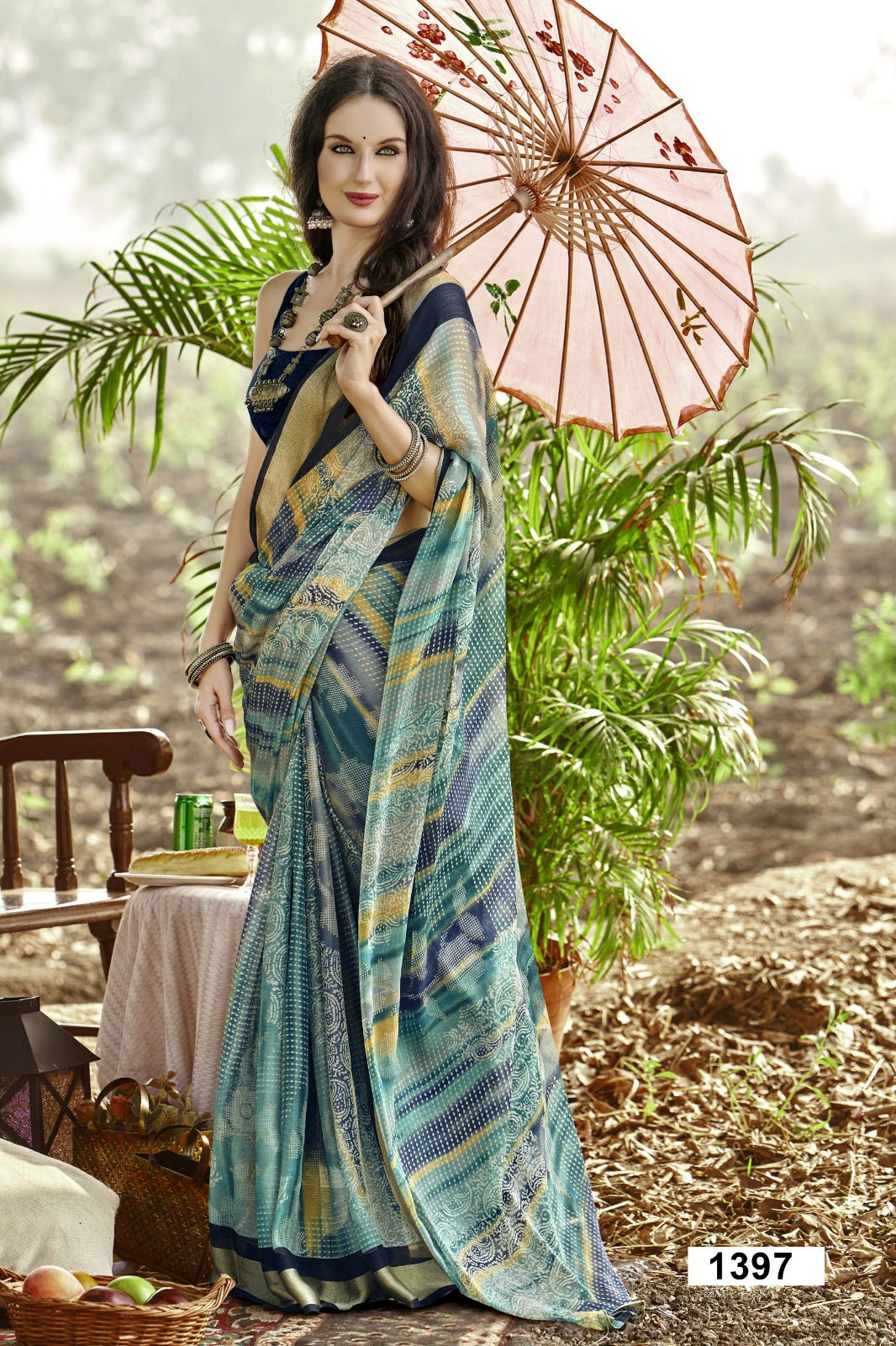 Komalika Vol 3 By Vallabhi Moss Chiffon Wholesale Daily Wear Saree In India